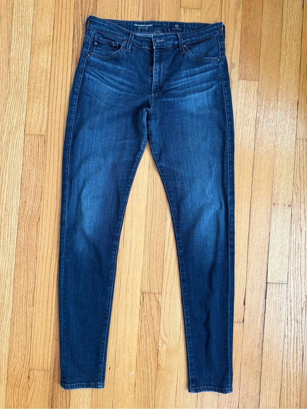 AG Jeans Farrah High Rise Skinny Jeans Size 28R – Dark Wash